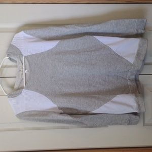 Gray and white lightweight hoodie